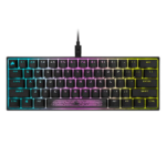 TECLADO GAMING RGB CORSAIR K65 MINI MECÁNICO ALÁMBRICO USB INGLÉS SWITCH PLATEADO CH-9194014-NA