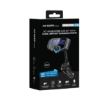 SOPORTE DE CELULAR ARGOM PARA AUTO BT MANOS LIBRES KIT T4 CON PANTALLA Y CARGA RAPIDA ARG-AC-0348BK - Image 2