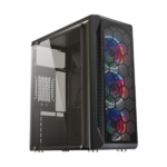 CASE GAMING RGB  EAGLE WARRIOR CG08Z3RA002C MID TOWER VENTILADORES 3 DE 120MM CON VIDRIO LATERAL Y MALLA FRONTAL - Image 2