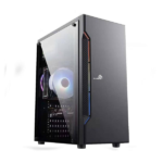 CASE GAMING  X-LION NE-386 E010-159TEMPERED  GLASS SIDE PANEL BLACK USB 2.0*2 + USB 3.0*1+HD AUDIO+RGB STRIP - Image 3