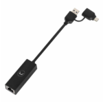 ADAPTADOR 2 EN 1 UNNO TEKNO AD3007BK USB-A USB-C DUAL A GIGABIT ETHERNET 10M/100M/1GBPS - Image 3