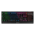 TECLADO GAMING RGB SHARKOON SKILLER SGK3 MECÁNICO ALÁMBRICO USB INGLÉS SWITCH ROJO 4044951019922